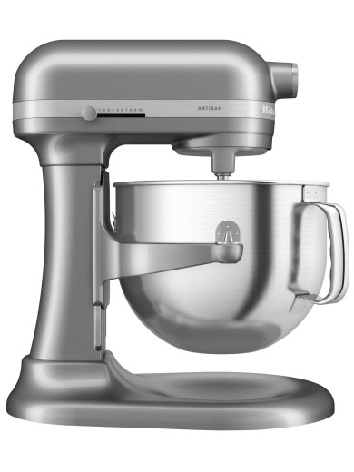 Кухонна машина KitchenAid Artisan 6,6 л 5KSM70SHXECU з підйомною чашею, сріблястий