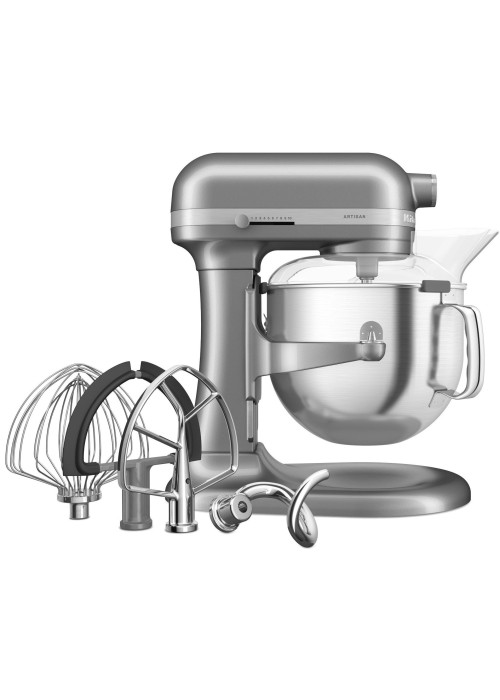 Кухонна машина KitchenAid Artisan 6,6 л 5KSM70SHXECU з підйомною чашею, сріблястий