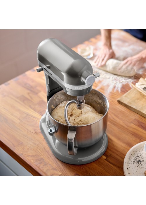 Кухонна машина KitchenAid Artisan 6,6 л 5KSM70SHXECU з підйомною чашею, сріблястий