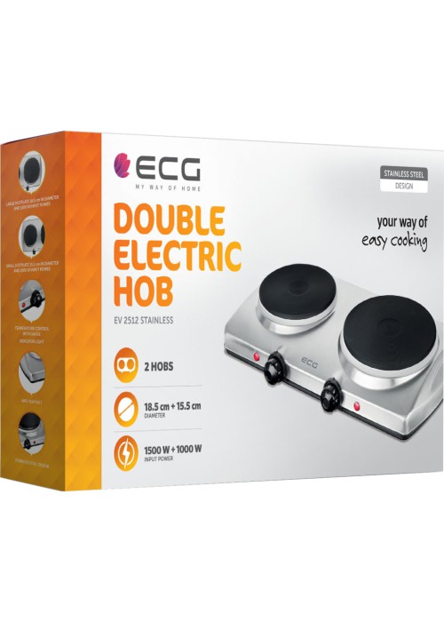 Настільна плита ECG EV 2512 Stainless