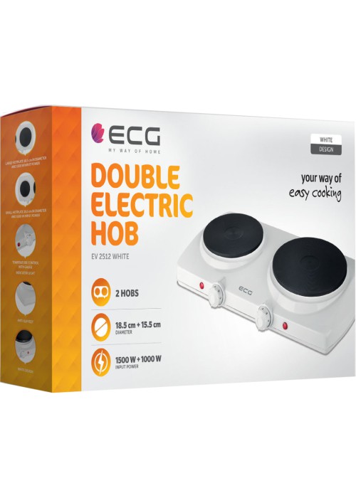 Настільна плита ECG EV 2512 White