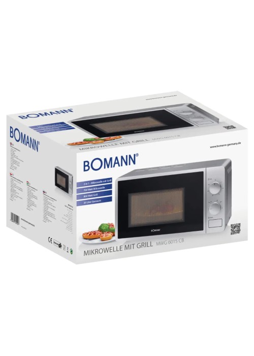 Мікрохвильова піч Bomann MWG 6015 CB silver (MWG6015CB silver)