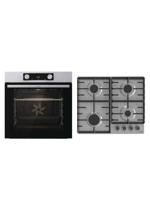 Комплект духова шафа + варильна поверхня газова Gorenje BO6737E02XK + G642ABX