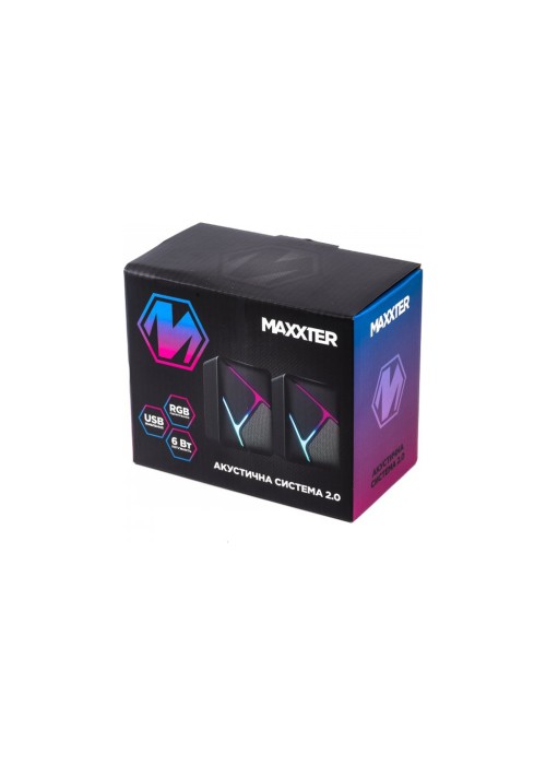 Акустична система Maxxter CSP-U004RGB USB Black (CSP-U004RGB)
