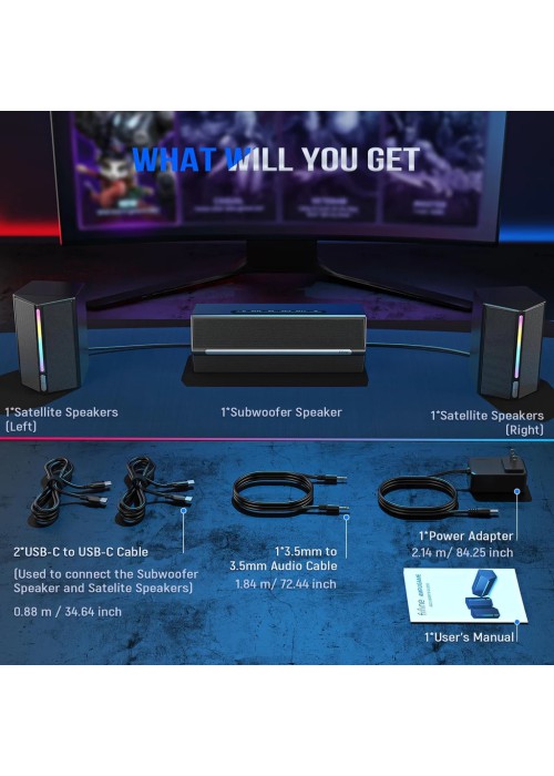 Акустична система Fifine A22 Gaming RGB Black (A22)