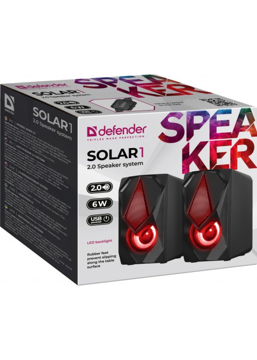 Акустична система Defender Solar 1 Black (65401)