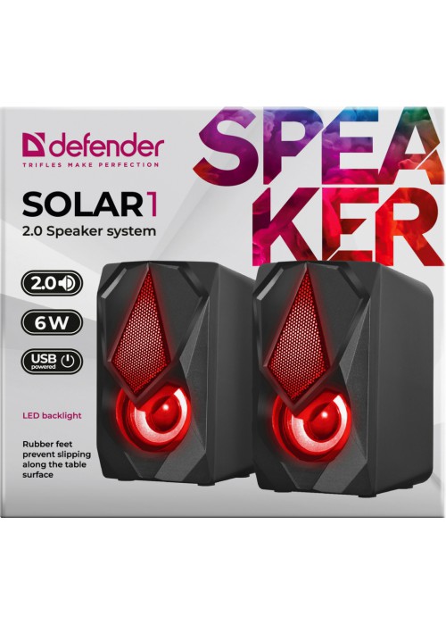 Акустична система Defender Solar 1 Black (65401)