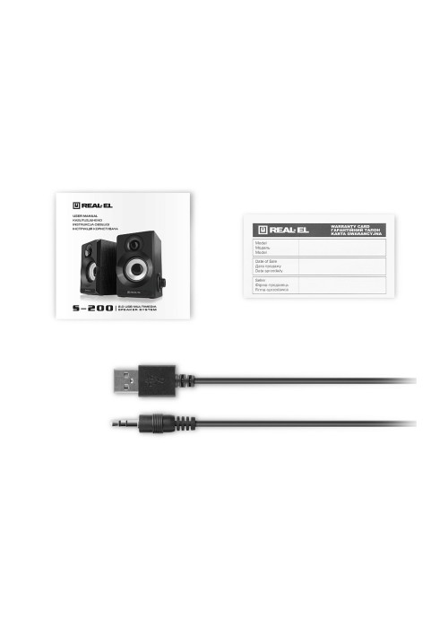 Акустична система REAL-EL S-200 USB Black