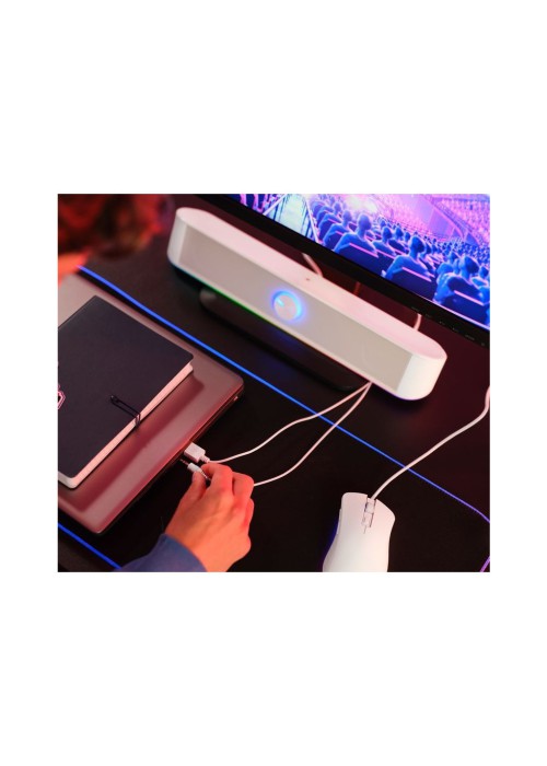 Акустична система Trust GXT 619W Thorne RGB Illuminated Soundbar White (25110)