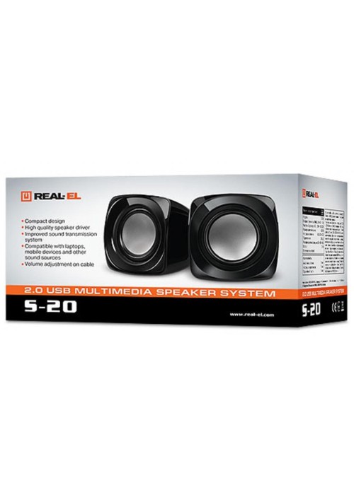 Акустична система REAL-EL S-20 black