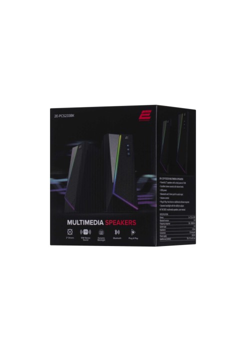 Акустична система 2E PCS233 RGB USB Black (2E-PCS233BK)