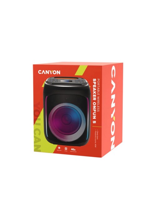 Акустична система Canyon OnFun 5 Partybox 40W RGB Black (CNE-PBSP5)