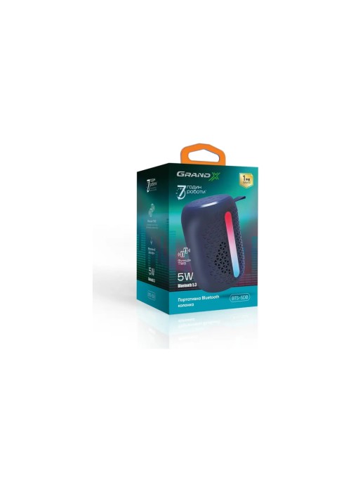 Акустична система Grand-X Bluetooth Dark Blue (BTS-5DB)