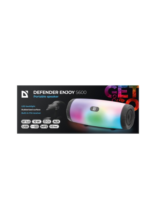 Акустична система Defender Enjoy S600 10Вт Light/FM/microSD/USB Black (65603)