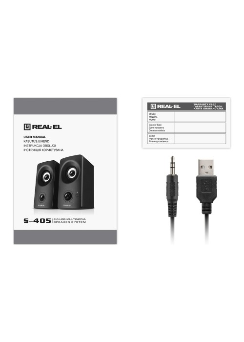 Акустична система REAL-EL S-405 USB Black (EL121100016)