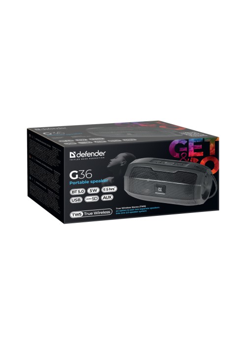 Акустична система Defender G36 5Вт FM/microSD/USB Black (65036)