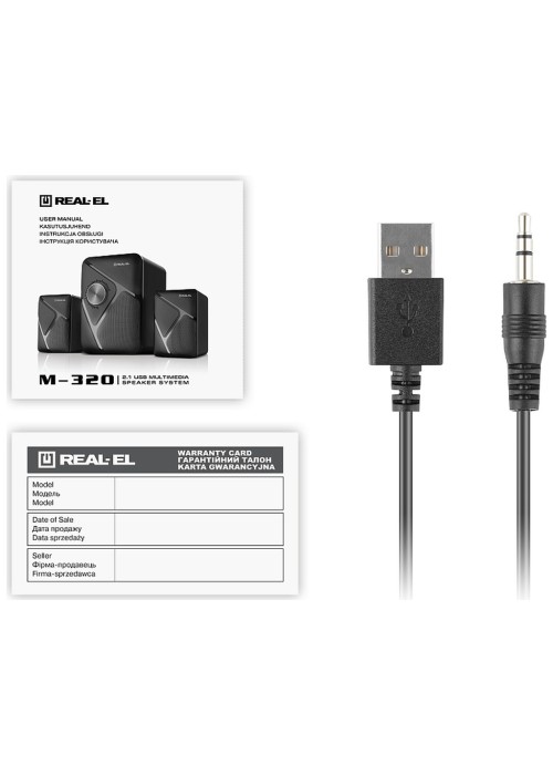 Акустична система REAL-EL M-320 Black (EL121300014)