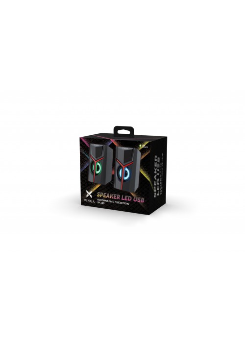 Акустична система Vinga SP-100 LED USB Black
