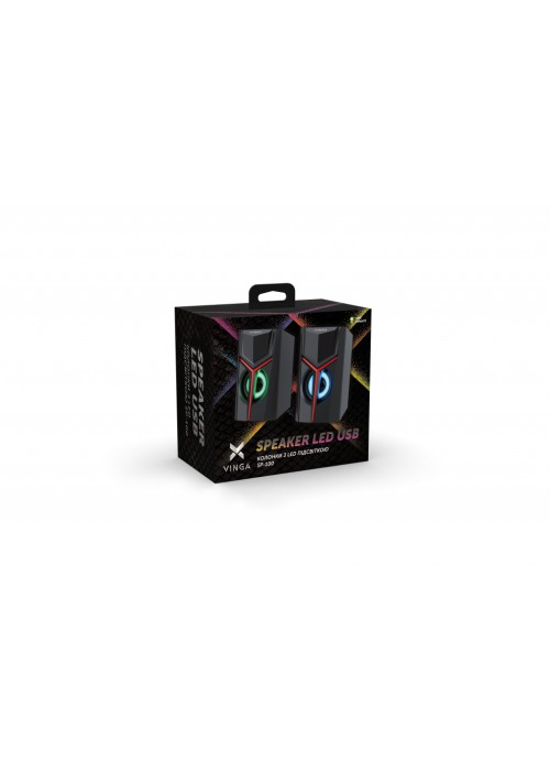 Акустична система Vinga SP-100 LED USB Black