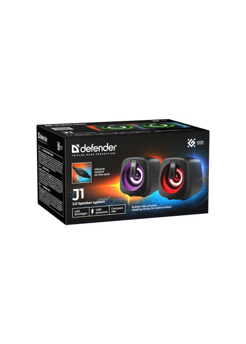 Акустична система Defender J1 LED USB Black (65961)