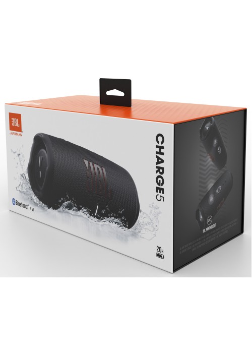 Портативная акустика JBL Charge 5 Black (JBLCHARGE5BLK)