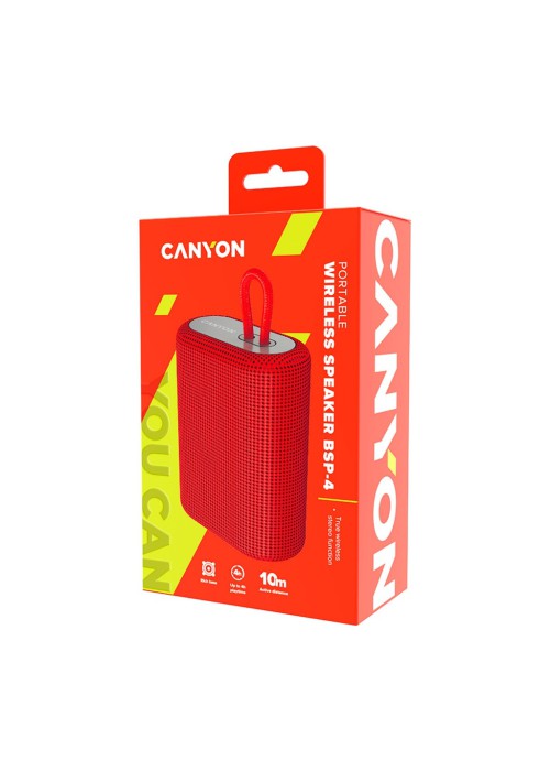 Акустична система Canyon BSP-4 Bluetooth Red (CNE-CBTSP4R)