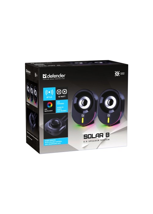 Акустична система Defender J2 LED USB Black (65962)