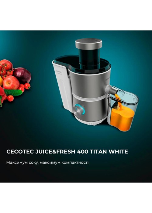 Соковитискач Cecotec Juice&Fresh 400 Titan White (CCTC-04154)