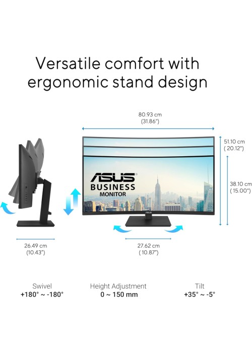 Монітор ASUS VA34VCPSR (90LM08JJ-B02170)