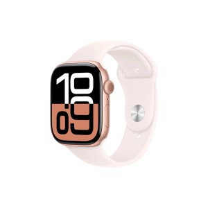 Смарт-годинник Apple Watch Series 10 GPS 46mm Rose Gold Aluminum Case with Light Blush Sport Band - S/M (MWWT3QH/A)