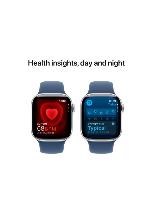 Смарт-годинник Apple Watch Series 10 GPS 42mm Silver Aluminum Case with Denim Sport Band - S/M (MWWA3QH/A)