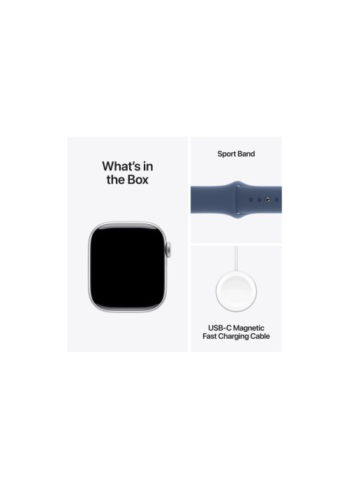 Смарт-годинник Apple Watch Series 10 GPS 42mm Silver Aluminum Case with Denim Sport Band - S/M (MWWA3QH/A)