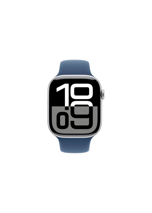 Смарт-годинник Apple Watch Series 10 GPS 46mm Silver Aluminum Case with Denim Sport Band - M/L (MWWM3QH/A)