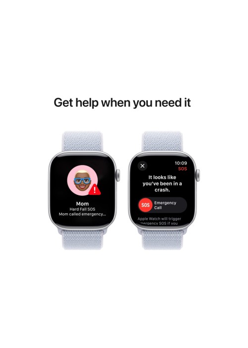 Смарт-годинник Apple Watch Series 10 GPS 46mm Silver Aluminum Case with Blue Cloud Sport Loop (MWWN3QH/A)