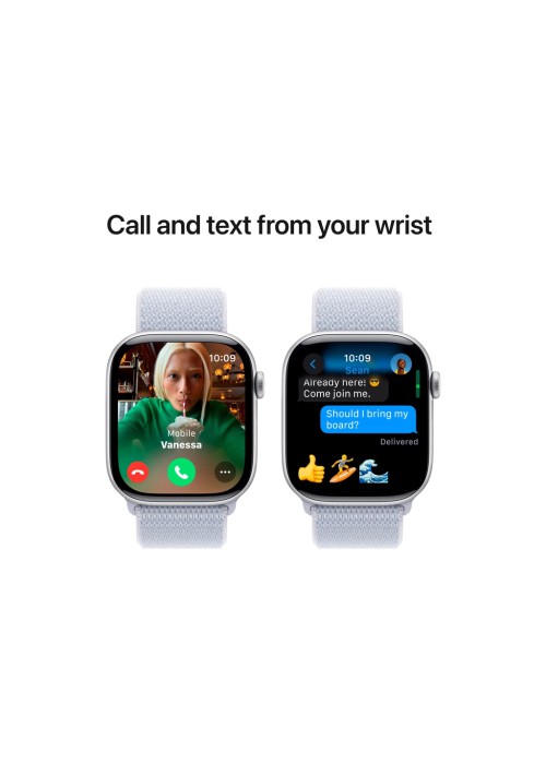 Смарт-годинник Apple Watch Series 10 GPS 46mm Silver Aluminum Case with Blue Cloud Sport Loop (MWWN3QH/A)