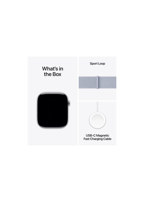 Смарт-годинник Apple Watch Series 10 GPS 46mm Silver Aluminum Case with Blue Cloud Sport Loop (MWWN3QH/A)