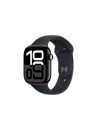Смарт-годинник Apple Watch Series 10 GPS 46mm Jet Black Aluminum Case with Black Sport Band - S/M (MWWP3QH/A)