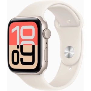 Смарт-годинник Apple Watch SE 3 GPS 44mm Starlight Aluminium Case with Starlight Sport Band - S/M (MEHG4RK/A)