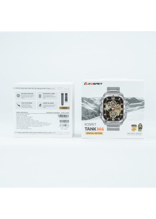 Смарт-годинник KOSPET TANK M4SE SILVER (6978602500638)