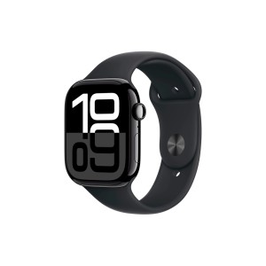 Смарт-годинник Apple Watch Series 10 GPS 46mm Jet Black Aluminum Case with Black Sport Band - M/L (MWWQ3QH/A)