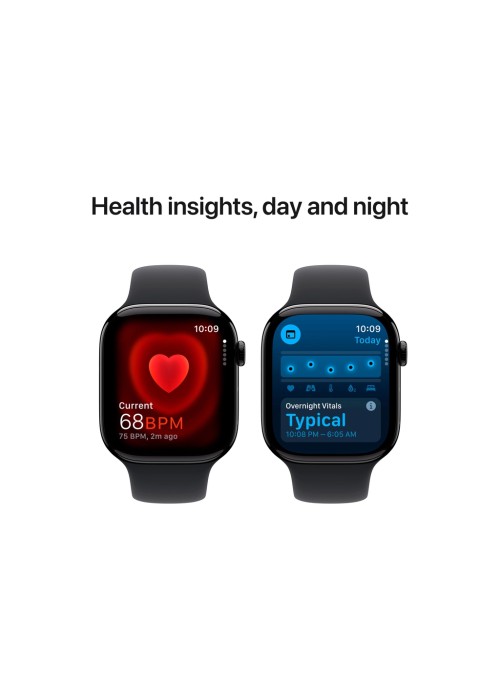 Смарт-годинник Apple Watch Series 10 GPS 46mm Jet Black Aluminum Case with Black Sport Band - M/L (MWWQ3QH/A)
