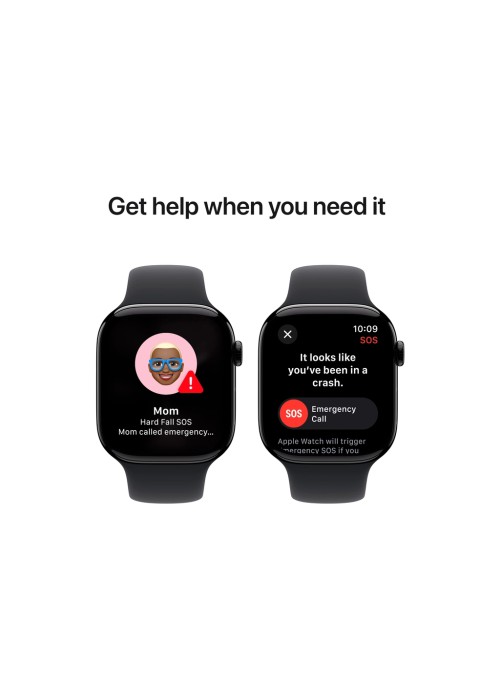 Смарт-годинник Apple Watch Series 10 GPS 46mm Jet Black Aluminum Case with Black Sport Band - M/L (MWWQ3QH/A)