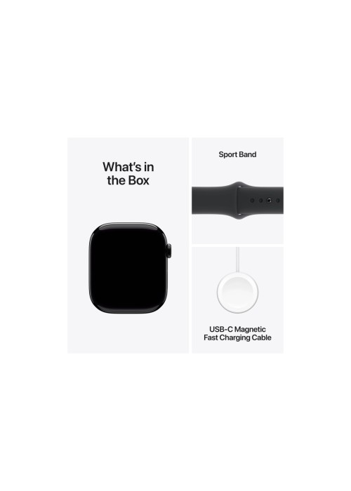 Смарт-годинник Apple Watch Series 10 GPS 46mm Jet Black Aluminum Case with Black Sport Band - M/L (MWWQ3QH/A)