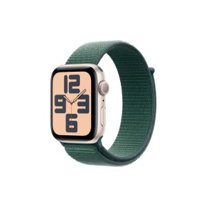 Смарт-годинник Apple Watch SE 2024 GPS 44mm Starlight Aluminum Case with Lake Green Sport Loop (MXEW3QH/A)