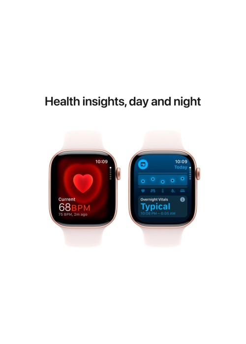 Смарт-годинник Apple Watch Series 10 GPS 46mm з алюмінієвим корпусом Rose Gold зі спортивним ремінцем Light Blush - M/L (MWWU3QH/A)