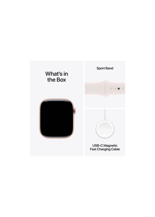 Смарт-годинник Apple Watch Series 10 GPS 46mm з алюмінієвим корпусом Rose Gold зі спортивним ремінцем Light Blush - M/L (MWWU3QH/A)