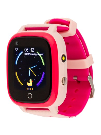 Дитячий Смарт часы AmiGo GO005 4G WIFI Thermometer Pink