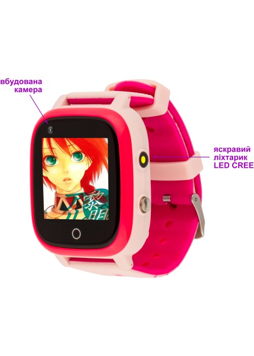 Дитячий Смарт часы AmiGo GO005 4G WIFI Thermometer Pink