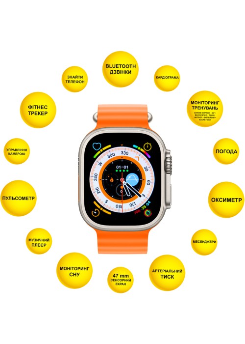 Смарт-годинник AURA X4 ProMax 53mm Orange (SWAX453O)