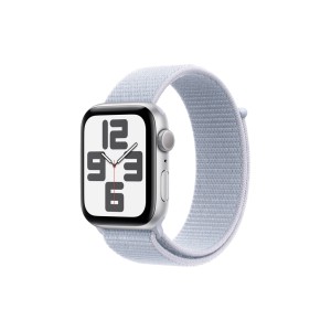 Смарт-годинник Apple Watch SE 2024 GPS 44mm Silver Aluminum Case with Blue Cloud Sport Loop (MXET3QH/A)